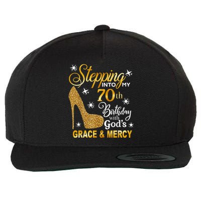 Stepping into my 70th birthday with God's grace & Mercy Wool Snapback Cap