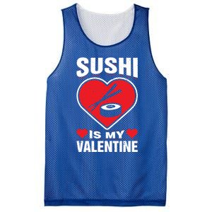 Sushi Is My Valentine's Day Dinner Japanese Food Funny Humor Gift Mesh Reversible Basketball Jersey Tank