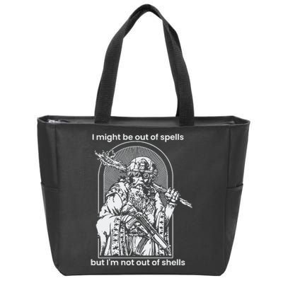 Samwise7rpg I Might Be Out Of Spells But IM Not Out Of Shells Zip Tote Bag