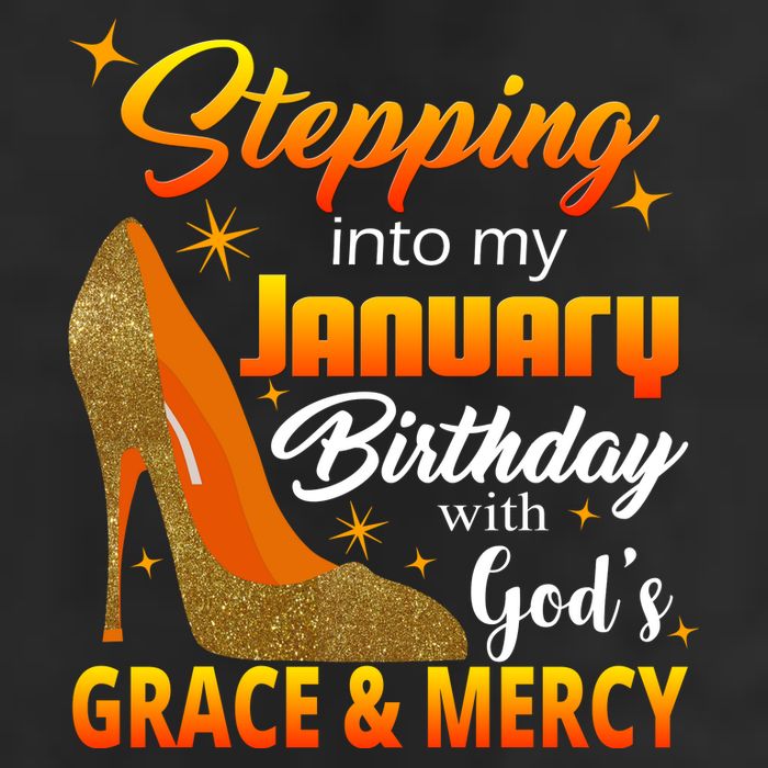 Stepping Into My January Birthday With God's Grace And Mercy Golf Towel