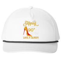 Stepping Into My 90th Birthday Like A Queen Bday Gift  Snapback Five-Panel Rope Hat