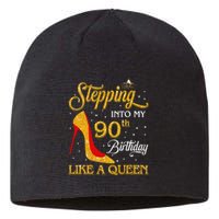 Stepping Into My 90th Birthday Like A Queen Bday Gift  Sustainable Beanie