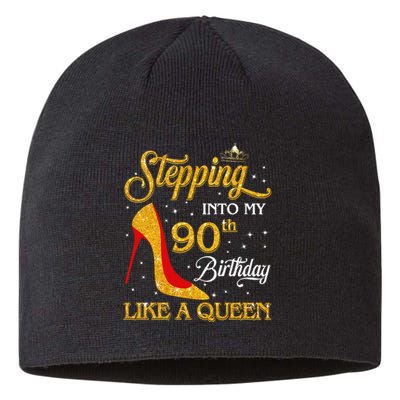 Stepping Into My 90th Birthday Like A Queen Bday Gift  Sustainable Beanie