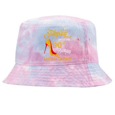 Stepping Into My 90th Birthday Like A Queen Bday Gift  Tie-Dyed Bucket Hat