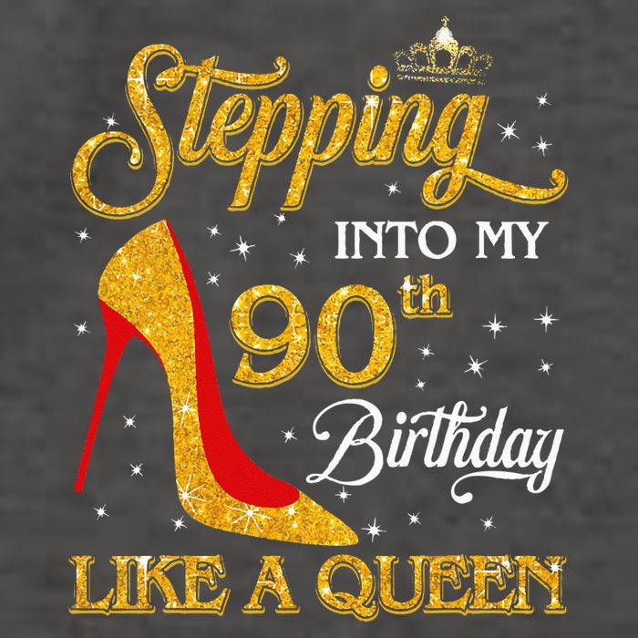 Stepping Into My 90th Birthday Like A Queen Bday Gift  Vector Backpack