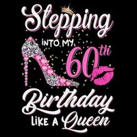 Stepping Into My 60th Birthday Like A Queen Drawstring Bag