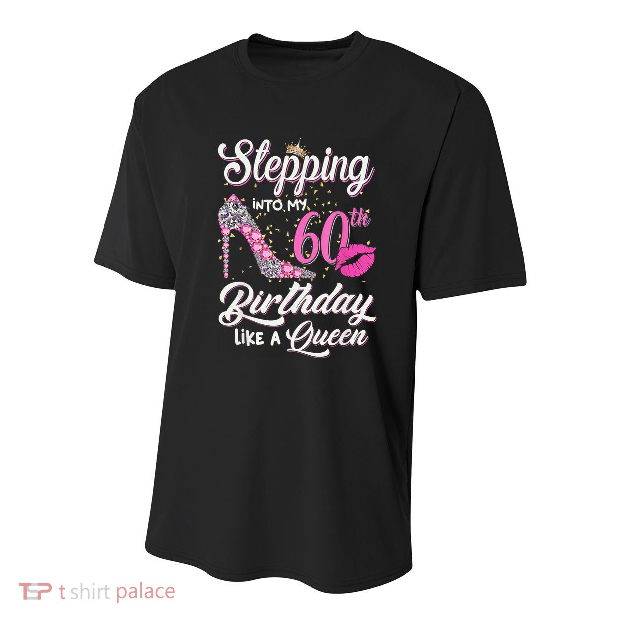Stepping Into My 60th Birthday Like A Queen Youth Performance Sprint T-Shirt