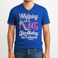 Stepping Into My 60th Birthday Like A Queen V-Neck T-Shirt