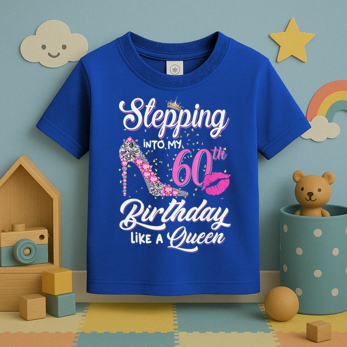 Stepping Into My 60th Birthday Like A Queen Toddler T-Shirt
