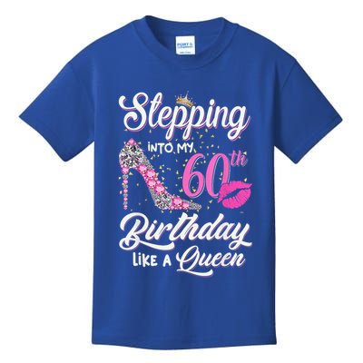 Stepping Into My 60th Birthday Like A Queen Kids T-Shirt