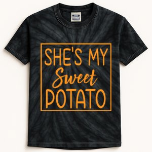 ShE Is My Sweet Potato I Yam Thanksgiving Matching Couples Kids Tie-Dye T-Shirt