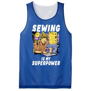 Sewing Is My Superpower Quilting Quilter Sewer Gift Mesh Reversible Basketball Jersey Tank