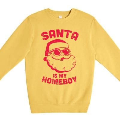 Santa Is My Homeboy Christmas Premium Crewneck Sweatshirt