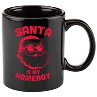 Santa Is My Homeboy Christmas 11oz C Handle Ceramic Mug