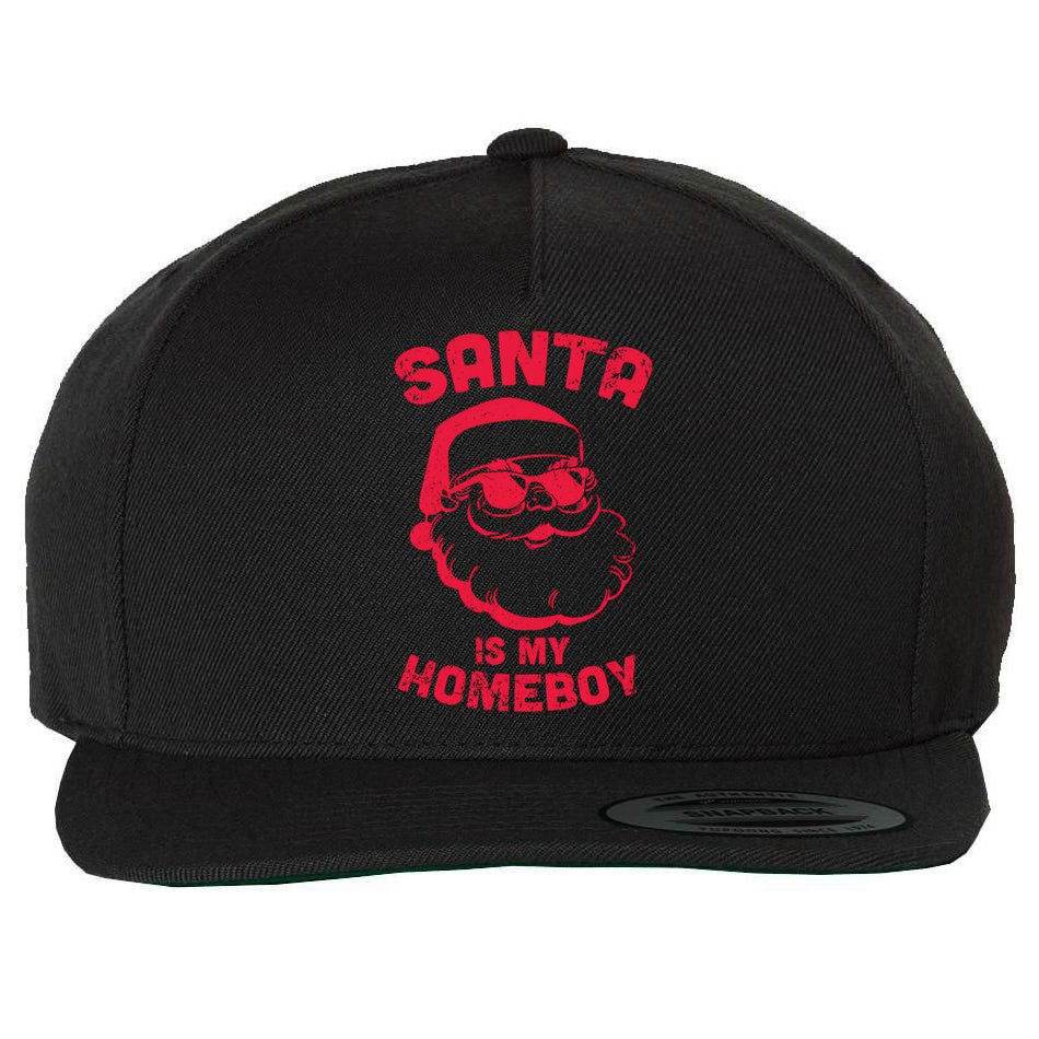 Santa Is My Homeboy Christmas Wool Snapback Cap