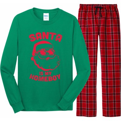 Santa Is My Homeboy Christmas Long Sleeve Pajama Set