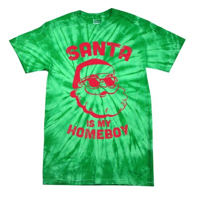 Santa Is My Homeboy Christmas Tie-Dye T-Shirt