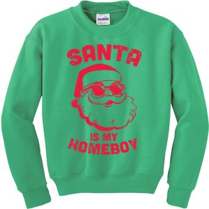 Santa Is My Homeboy Christmas Kids Sweatshirt