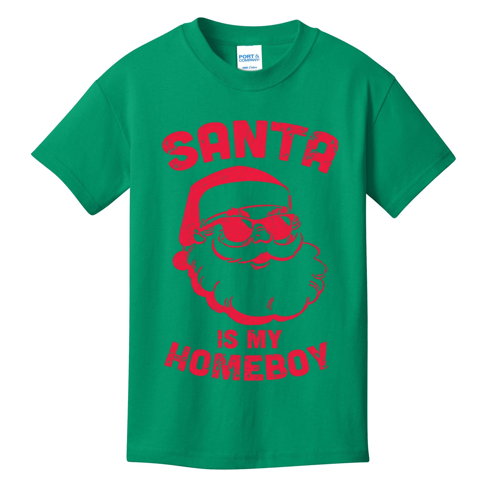 Santa Is My Homeboy Christmas Kids T-Shirt