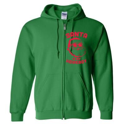 Santa Is My Homeboy Christmas Full Zip Hoodie