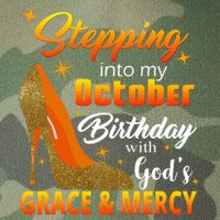 Stepping Into My October Birthday With God's Grace And Mercy Legacy Tie Dye Trucker Hat
