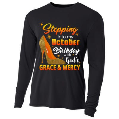 Stepping Into My October Birthday With God's Grace And Mercy Cooling Performance Long Sleeve Crew