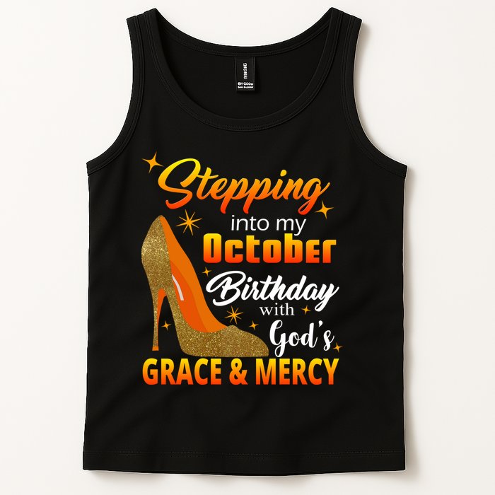 Stepping Into My October Birthday With God's Grace And Mercy Tank Top