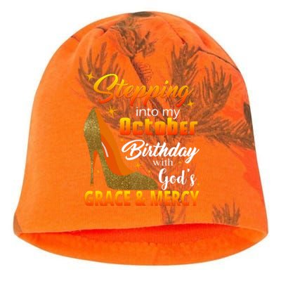 Stepping Into My October Birthday With God's Grace And Mercy Kati - Camo Knit Beanie