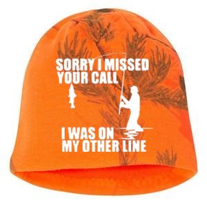 Sorry I Missed Your Call I Was On My Other Line Kati - Camo Knit Beanie