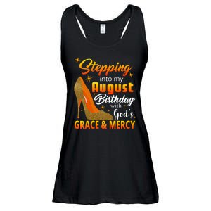 Stepping Into My August Birthday With God's Grace And Mercy Ladies Essential Flowy Tank