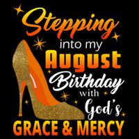 Stepping Into My August Birthday With God's Grace And Mercy Baby Bodysuit