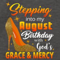 Stepping Into My August Birthday With God's Grace And Mercy Vector Backpack