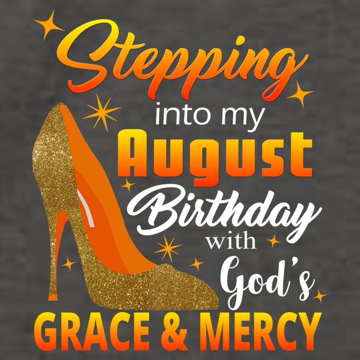 Stepping Into My August Birthday With God's Grace And Mercy Vector Backpack