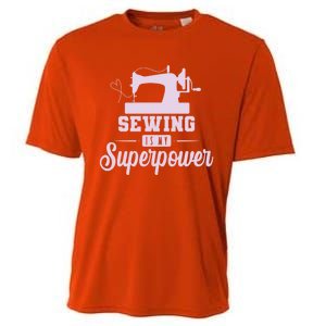 Sewing Is My Superpower Gift Cooling Performance Crew T-Shirt