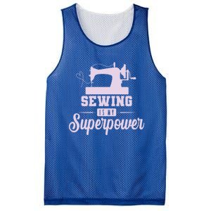 Sewing Is My Superpower Gift Mesh Reversible Basketball Jersey Tank