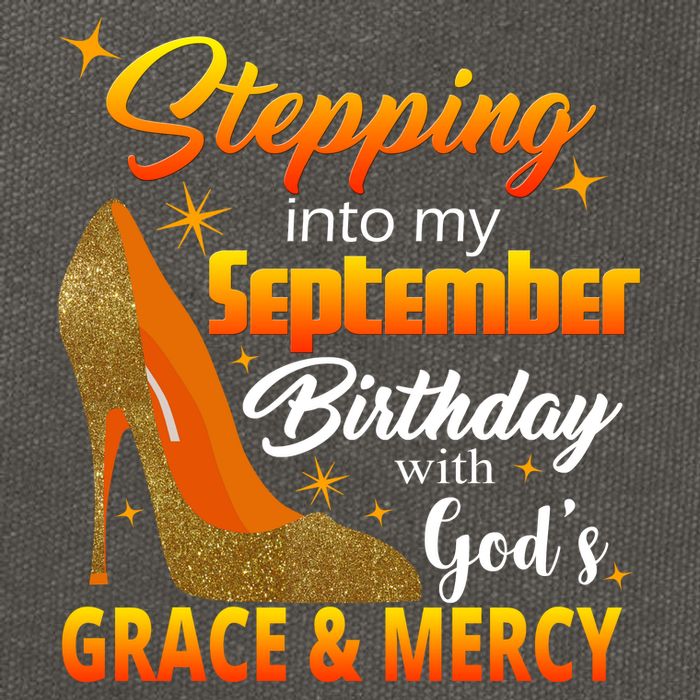 Stepping Into My September Birthday With God's Grace And Mercy Cotton Canvas Backpack