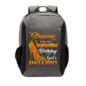 Stepping Into My September Birthday With God's Grace And Mercy Vector Backpack