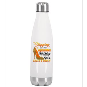 Stepping Into My September Birthday With God's Grace And Mercy Stainless Steel Insulated Water Bottle