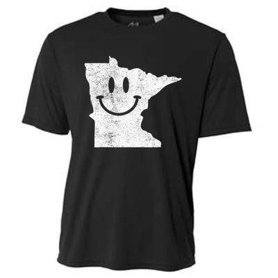 Smiling In Mn – Funny Minnesota Happy Face Cooling Performance Crew T-Shirt