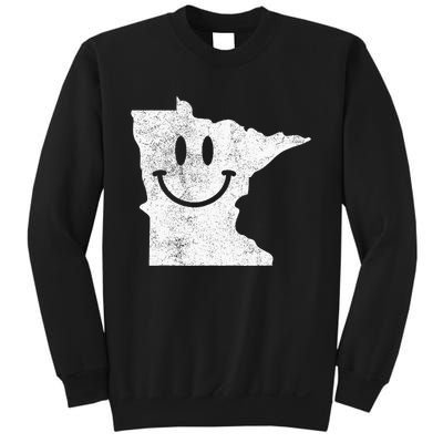 Smiling In Mn – Funny Minnesota Happy Face Sweatshirt