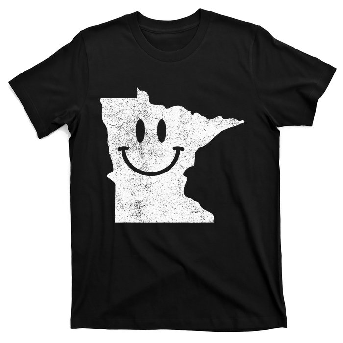 Smiling In Mn – Funny Minnesota Happy Face T-Shirt