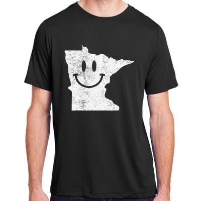 Smiling In Mn – Funny Minnesota Happy Face Adult ChromaSoft Performance T-Shirt