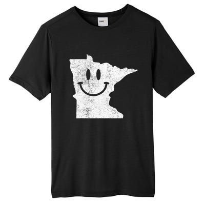 Smiling In Mn – Funny Minnesota Happy Face Tall Fusion ChromaSoft Performance T-Shirt