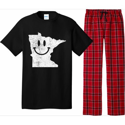 Smiling In Mn – Funny Minnesota Happy Face Pajama Set