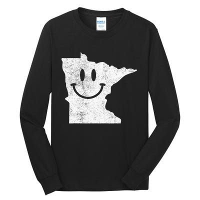 Smiling In Mn – Funny Minnesota Happy Face Tall Long Sleeve T-Shirt