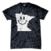 Smiling In Mn – Funny Minnesota Happy Face Tie-Dye T-Shirt