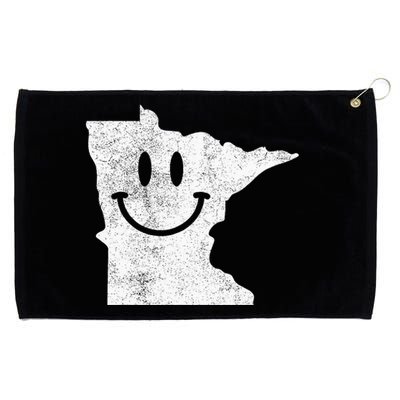 Smiling In Mn – Funny Minnesota Happy Face Grommeted Golf Towel