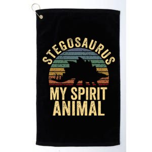 Stegosaurus Is My Spirit Animal Dinosaur Lovers Gift Platinum Collection Golf Towel