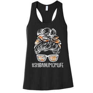 Shiba Inu Mom Life Mothers Day Cute Dog Puppy Pet Owner Mama Women's Racerback Tank