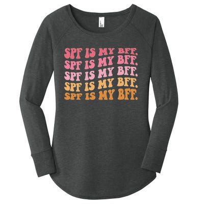 SPF Is My BFF Dermatology Dermatologist Sunscreen Skincare Women's Perfect Tri Tunic Long Sleeve Shirt